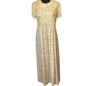 Vintage 90’s Yellow Tie Back Floral Dress